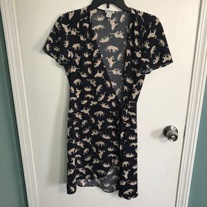 J. CREW printed wrap dress